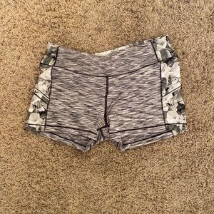 gray and white spandex